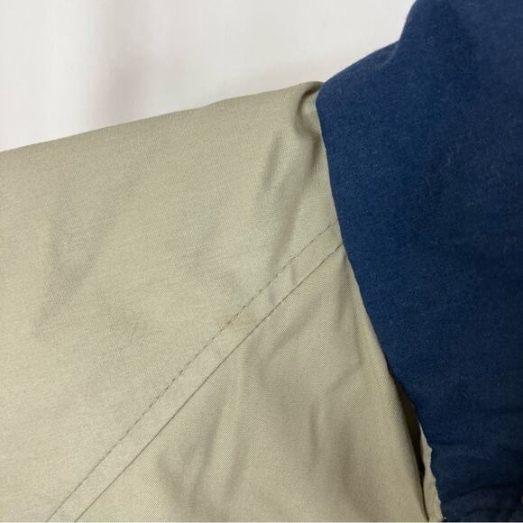 Woolrich Vintage Men's WORK CONDITION Tan/Navy Olefin Winter Jacket Coat Small - Picture 3 of 13